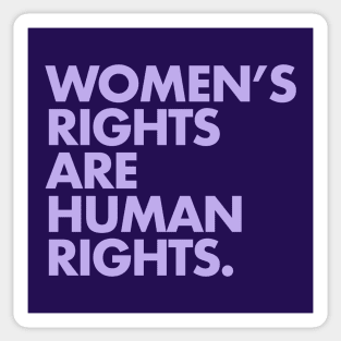 Women's Rights are Human Rights (lavender) Sticker